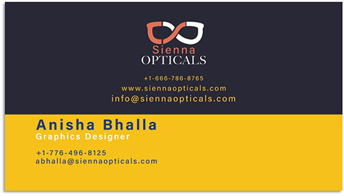 Sienna Opticaldeee's business card design