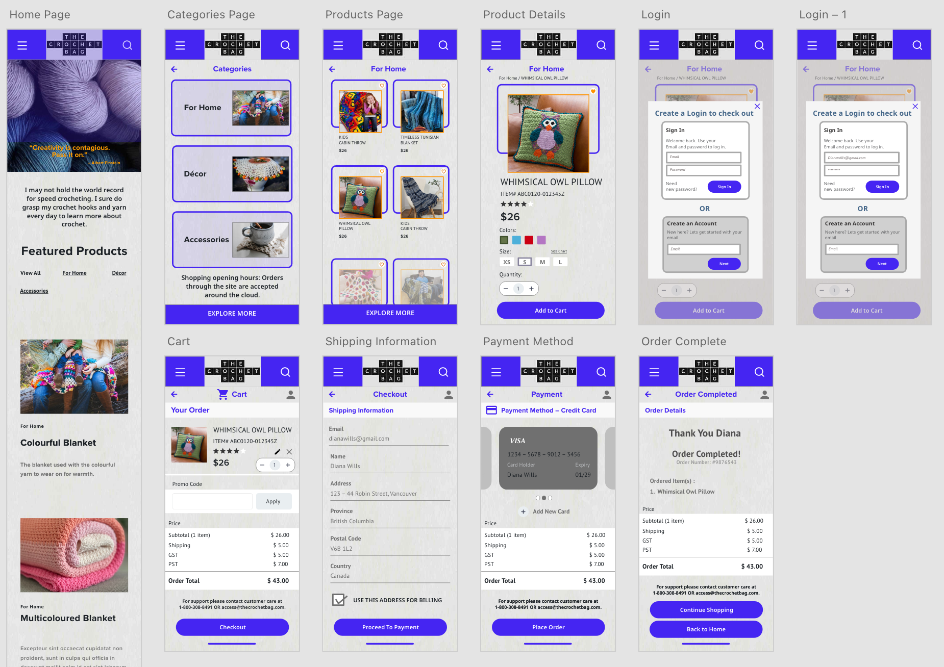 high fidelity wireframes